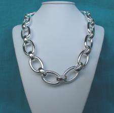 Sterling silver oval link necklace 