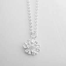 Collana argento pendente fiore