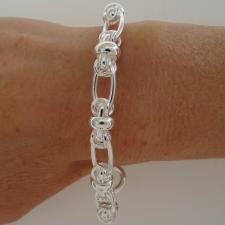 Sterling silver link bracelet made in italy