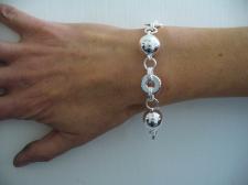 Bracciale artigianale in argento 925 sfere 14mm