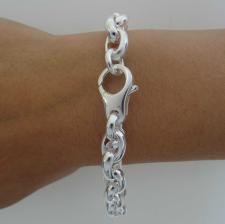 Bracciale catena a maglie ovali in argento