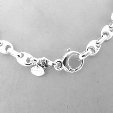 Collana uomo marina 8mm in argento 925 massiccio
