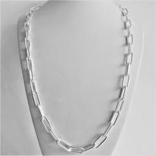 925 silver rectangular link necklace 7mm. Length 60 cm.