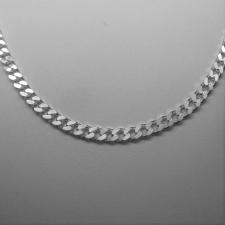 Sterling silver men's curb necklace  4mm
