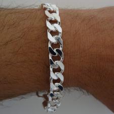 925 italy silver men's curb bracelet 8mm