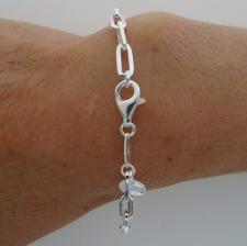 925 silver paperclip bracelet