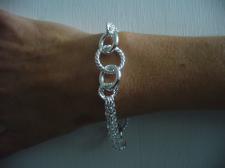 Bracciale texture argento