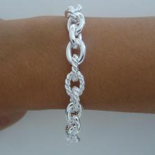 Silver chain bracelet arezzo italy