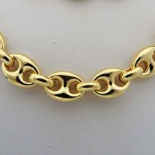 Sterling silver gold plating necklace mariner link necklace