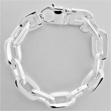 925 italy solid sterling silver rectangular link bracelet 