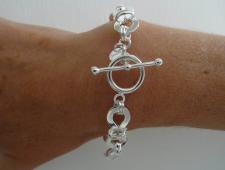 Chiusura toggle bracciale argento