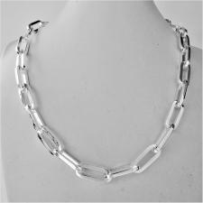 Sterling silver rectangular link necklace 8,5mm. Length 45 cm.