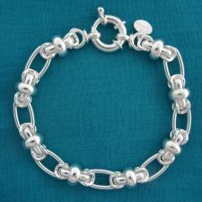 Sterling silver link bracelet made in italy