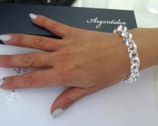 Bracciale in argento 925 massiccio rolo' tondo 12mm