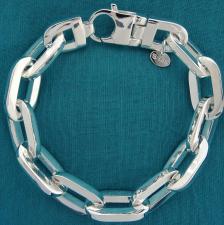 Bracciale argento da uomo maglia pesante