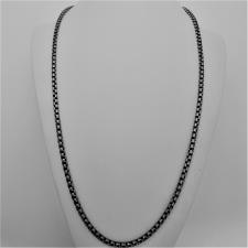 925 sterling silver oxidized box chain necklace 3.6mm