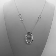 Sterling silver necklace with mariner pendant