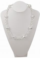 Sterling silver balls chain necklace 14mm