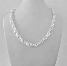 Handmade silver chain made in italy arezzo