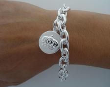 Sterling silver crown bracelet