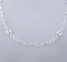 Paperclip chain in sterling silver made in italy