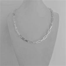 Square paperclip chain in sterling silver