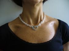 Collana in argento 925 cuore traforato.