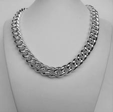 Silver curb necklace for womens