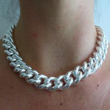 Sterling silver curb necklace