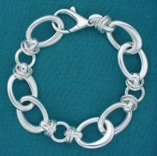 Sterling silver handcrafted bracelet made in Italy