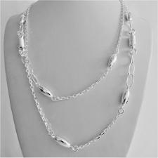 Sterling silver necklace. Anchor chain, spirals, oval link. Length: 100 cm.