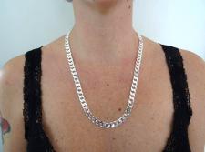 Collana catena grumetta da uomo in argento 925 massiccio