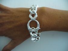 Sterling silver curb bracelet Italy