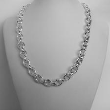 Sterling silver necklace with oval link 