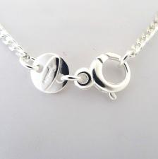 Sterling silver diamond cut curb necklace 3.6mm. Length 60 cm. ROUND CLASP.