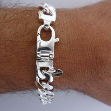 Sterling silver ID identity bracelet 12mm.