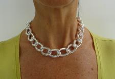 925 sterling silver curb necklace 18mm.