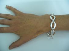 Braccialetti argento con maglie ovali