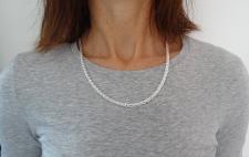 Collana catena maglia spiga argento 925 