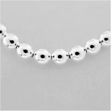 Silver bead necklace 8mm