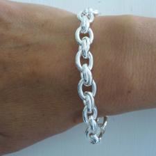 Sterling silver bracelet oval link for ladies