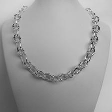 Oval links necklace in sterling silver