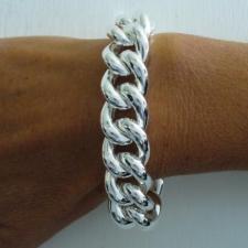 Sterling silver curb bracelet 16mm