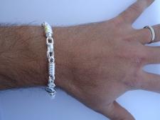 Sterling silver men's bracelet 7mm.