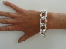 925 sterling silver curb bracelet 18mm.