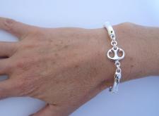 Sterling silver anchor bracelet made in Italy