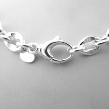 Solid 925 sterling silver oval link chain