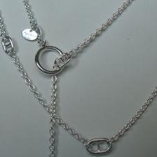 Silver anchor chain necklace made in Tuscany