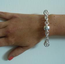 Bracciale argento 925 fantasia barilotto 14mm - Bracciale donna