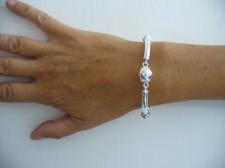 Silver fancy bead bracelet